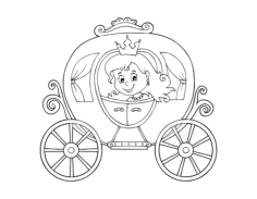 Princess Carriage Tracing Worksheets Pdf, Free Vectors File